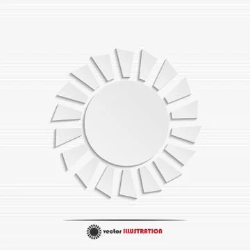 Abstract sun web icon Stock Illustration