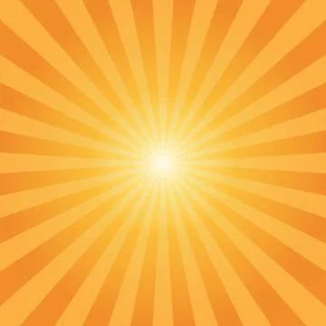 Abstract sunbeams orange rays background - Vector illustration Illustrazione stock