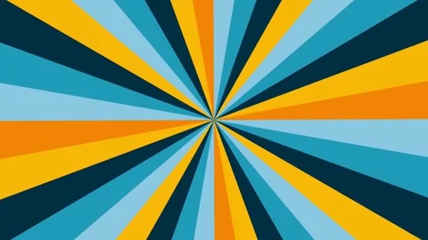 Abstract Sunburst Background in Orange and Blue - 4K Video Stock Footage 340481359