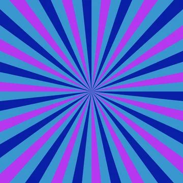 Abstract Sunburst Background with Vibrant Blue and Purple Radial Rays for G.. Stock Illustration