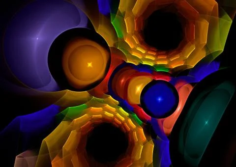 Abstract sunflower with beads Stock Illustration