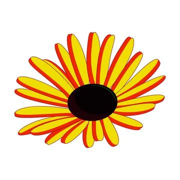 Abstract Sunflower Icon Stock Illustration