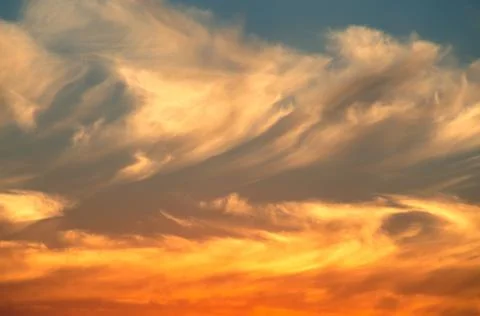 Abstract sunset cloud pattern Foto stock