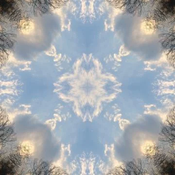 Abstract sunset clouds pattern Illustrazione stock
