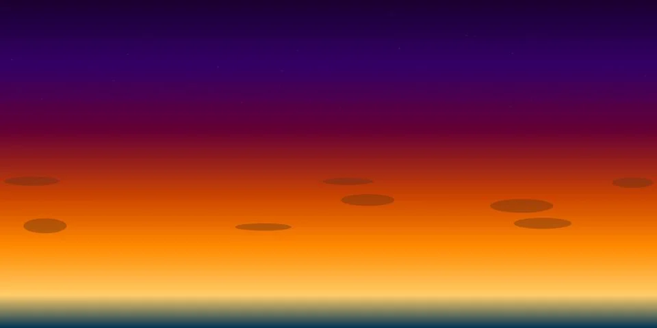 Abstract sunset gradient background with dark circles Stock Illustration