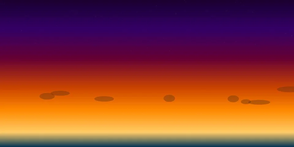 Abstract sunset gradient background with dark shapes Stock Illustration