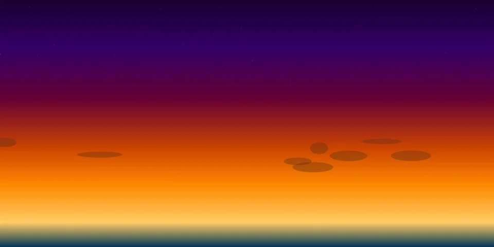 Abstract sunset gradient background with floating circles Stock Illustration