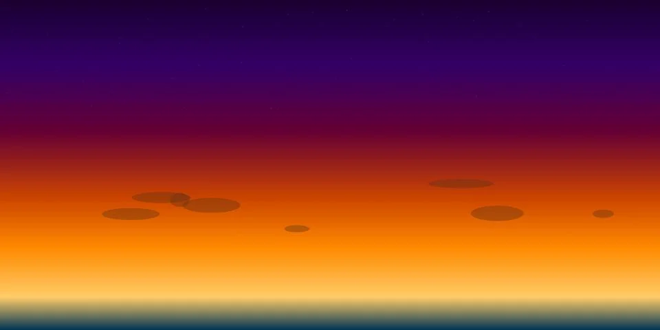 Abstract sunset gradient background with simple shapes Stock Illustration