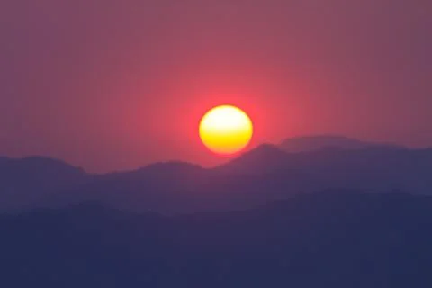Abstract Sunset at lake 스톡 사진