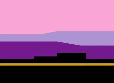 Abstract Sunset Landscape 库存插图