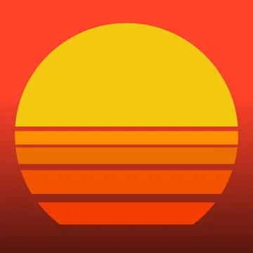 Abstract sunset logo. Vector illustration background, eps10 Stock Illustration