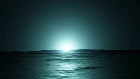 Abstract sunset over blue sea Stock Footage 137686374