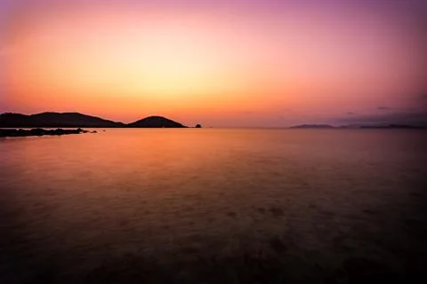 Abstract sunset scene on twilight time Stock Photos