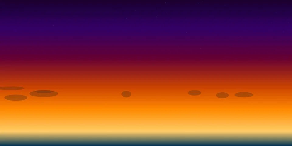 Abstract sunset sky background with soft orange circles Stock Illustration