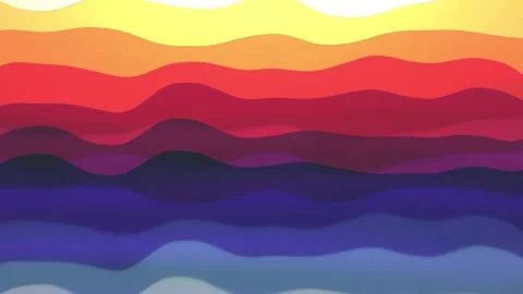 Abstract Sunset Waves Looping Background Animation Stock Footage 338040442