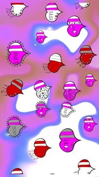 Abstract super cute and nice interesting picture Stock Illustration