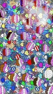 Abstract super cute and nice interesting picture Stock Illustration