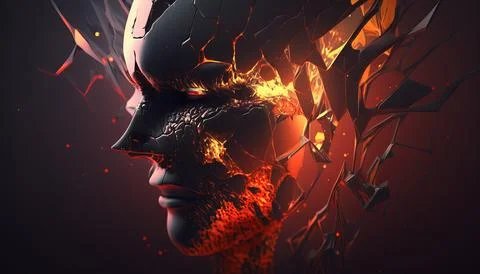 Abstract Super Realistic in a black background. UI UX Design Stock Illustration