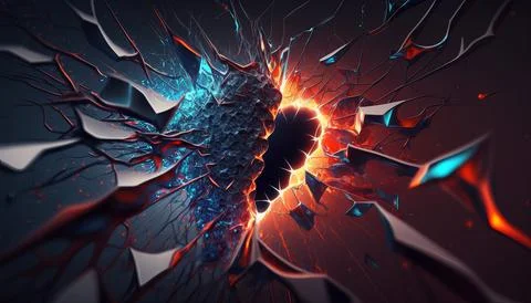 Abstract Super Realistic in a black background. UI UX Design Stock Illustration
