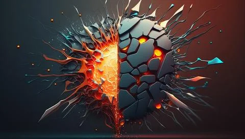 Abstract Super Realistic in a black background. UI UX Design Stock Illustration