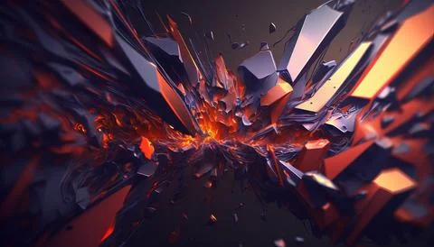 Abstract Super Realistic in a black background. UI UX Design Stock Illustration