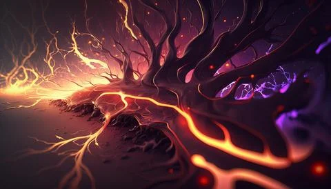 Abstract Super Realistic in a black background. UI UX Design Stock Illustration