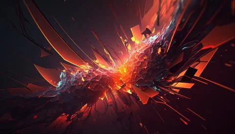 Abstract Super Realistic in a black background. UI UX Design Stock Illustration