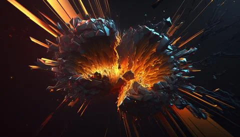 Abstract Super Realistic in a black background. UI UX Design Stock Illustration