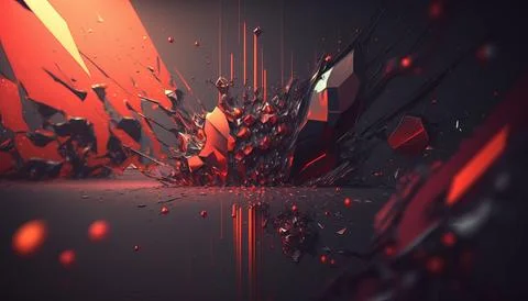 Abstract Super Realistic in a black background. UI UX Design Stock Illustration