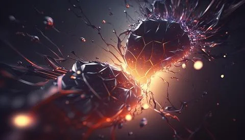 Abstract Super Realistic in a black background. UI UX Design Stock Illustration