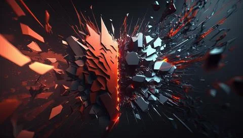 Abstract Super Realistic in a black background. UI UX Design Stock Illustration