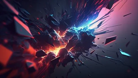 Abstract Super Realistic in a black background. UI UX Design Stock Illustration