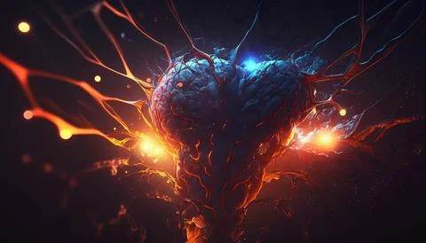 Abstract Super Realistic in a black background. UI UX Design Stock Illustration