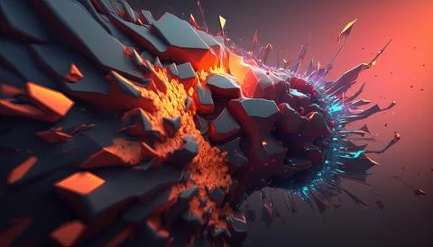 Abstract Super Realistic in a black background. UI UX Design Stock Illustration