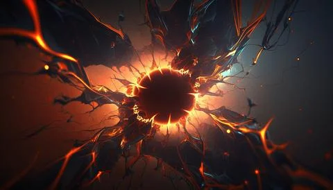 Abstract Super Realistic in a black background. UI UX Design Stock Illustration