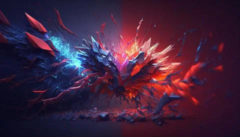 Abstract Super Realistic in a black background. UI UX Design Stock Illustration