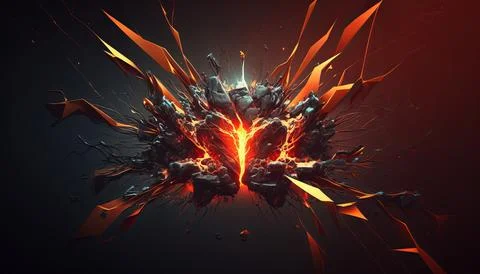 Abstract Super Realistic in a black background. UI UX Design Stock Illustration