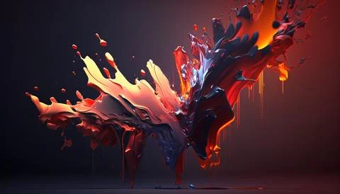 Abstract Super Realistic in a black background. UI UX Design Stock Illustration