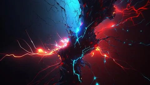 Abstract Super Realistic in a black background. UI UX Design Stock Illustration