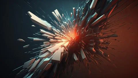 Abstract Super Realistic in a black background. UI UX Design Stock Illustration