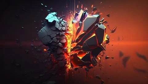 Abstract Super Realistic in a black background. UI UX Design Stock Illustration