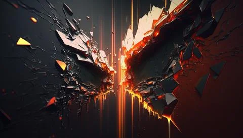 Abstract Super Realistic in a black background. UI UX Design Stock Illustration