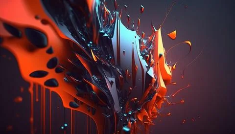 Abstract Super Realistic in a black background. UI UX Design Stock Illustration