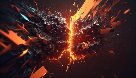 Abstract Super Realistic in a black background. UI UX Design Stock Illustration