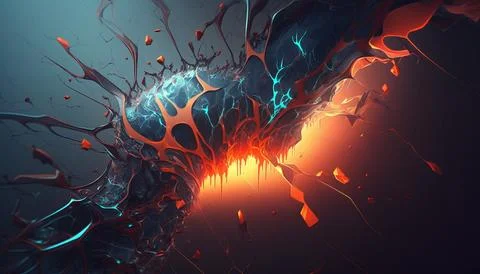 Abstract Super Realistic in a black background. UI UX Design Stock Illustration