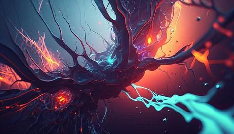 Abstract Super Realistic in a black background. UI UX Design Stock Illustration