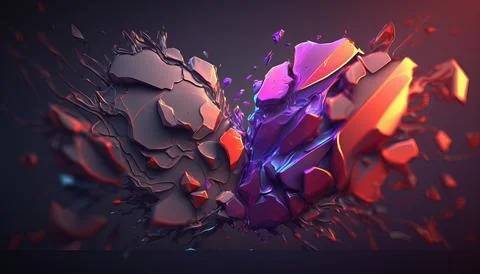 Abstract Super Realistic in a black background. UI UX Design Stock Illustration