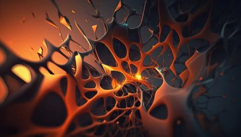 Abstract Super Realistic in a black background. UI UX Design Stock Illustration