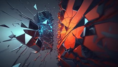 Abstract Super Realistic in a black background. UI UX Design Illustrazione stock
