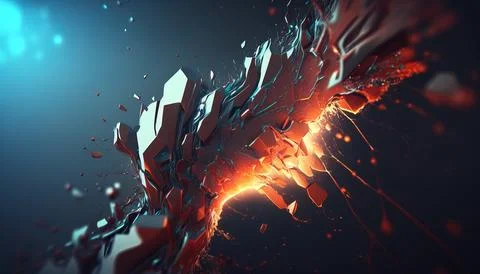 Abstract Super Realistic in a black background. UI UX Design Stock Illustration